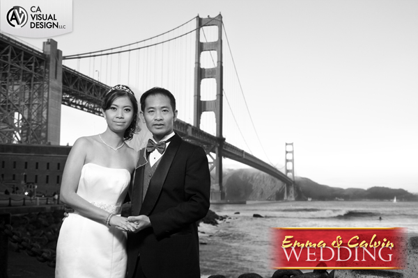 Emma and Calvin Wedding at the Golden Gate Bridge, San Francisco, CA